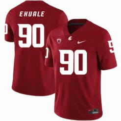 Washington State Cougars #90 Daniel Ekuale NCAA Football Jersey White
