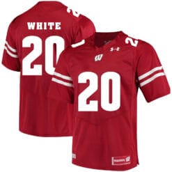 Wisconsin Badgers #20 James White College Football Jersey Red