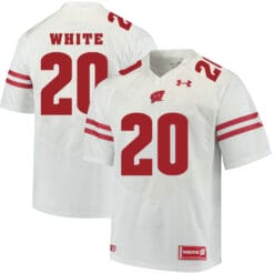 Wisconsin Badgers #20 James White College Football Jersey White