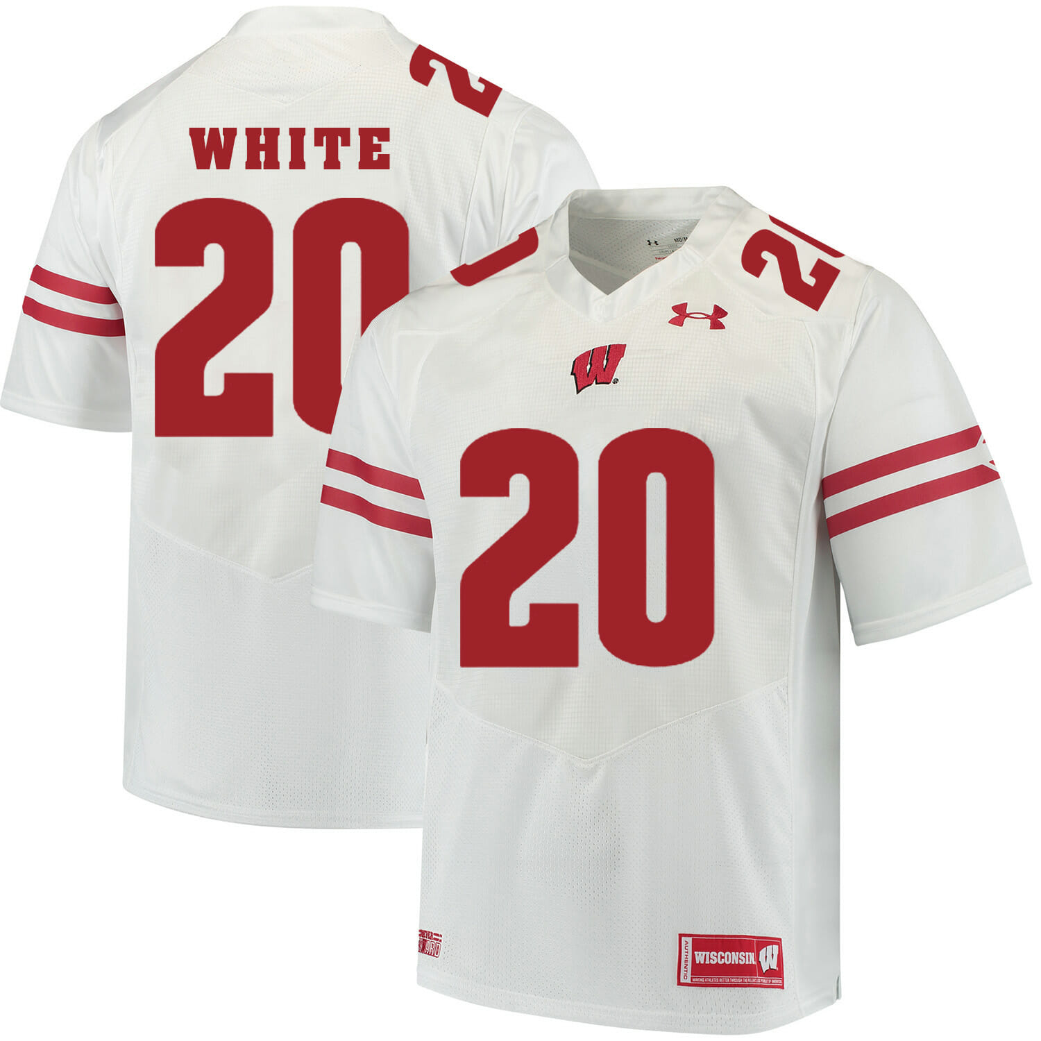 Wisconsin Badgers #20 James White College Football Jersey White