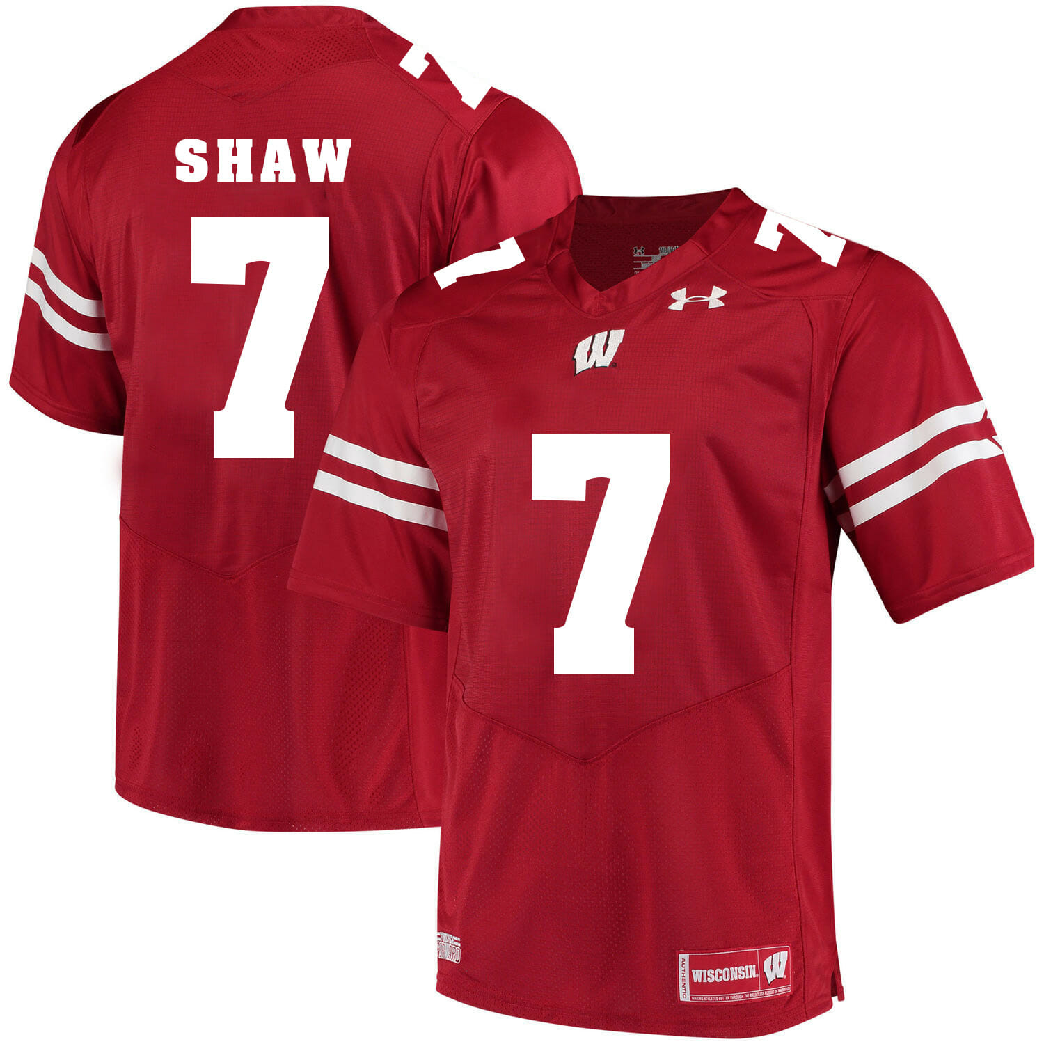 Wisconsin Badgers #7 Bradrick Shaw College Football Jersey Red