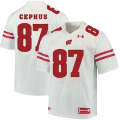Wisconsin Badgers #87 Quintez Cephus College Football Jersey White