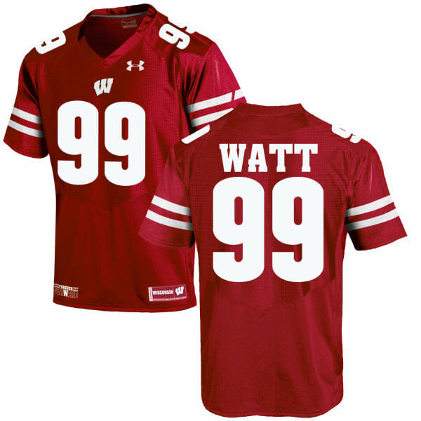 Wisconsin Badgers #99 JJ Watt NCAA College Football Jersey Red