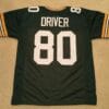 UNSIGNED CUSTOM Sewn Stitched Donald Driver Green Jersey