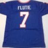 UNSIGNED CUSTOM Sewn Stitched Doug Flutie Blue Jersey