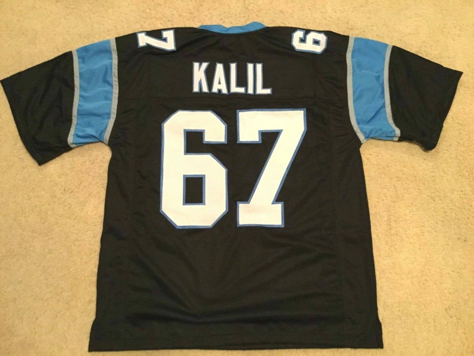 UNSIGNED CUSTOM Sewn Stitched Ryan Kalil Black Jersey