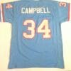 UNSIGNED CUSTOM Sewn Stitched Earl Campbell Blue Jersey