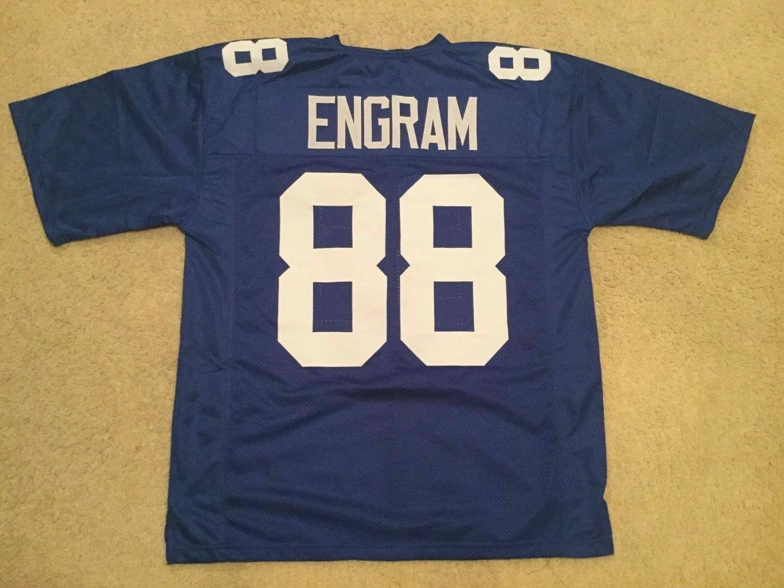 UNSIGNED CUSTOM Sewn Stitched Evan Engram Blue Jersey