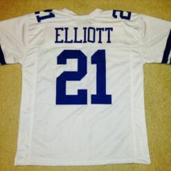UNSIGNED CUSTOM Sewn Stitched Ezekiel Elliott White Jersey