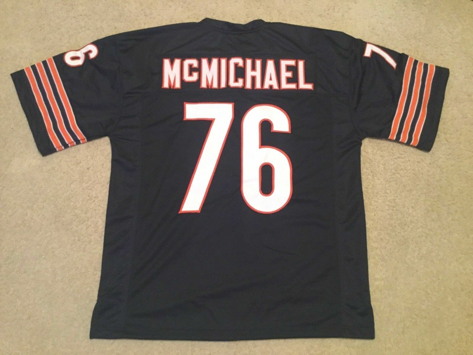 UNSIGNED CUSTOM Sewn Stitched Steve McMichael Blue Jersey