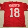 UNSIGNED CUSTOM Sewn Stitched Gene Washington Red Jersey