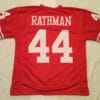 UNSIGNED CUSTOM Sewn Stitched Tom Rathman Red Jersey