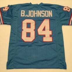 UNSIGNED CUSTOM Sewn Stitched Billy Johnson Blue Jersey