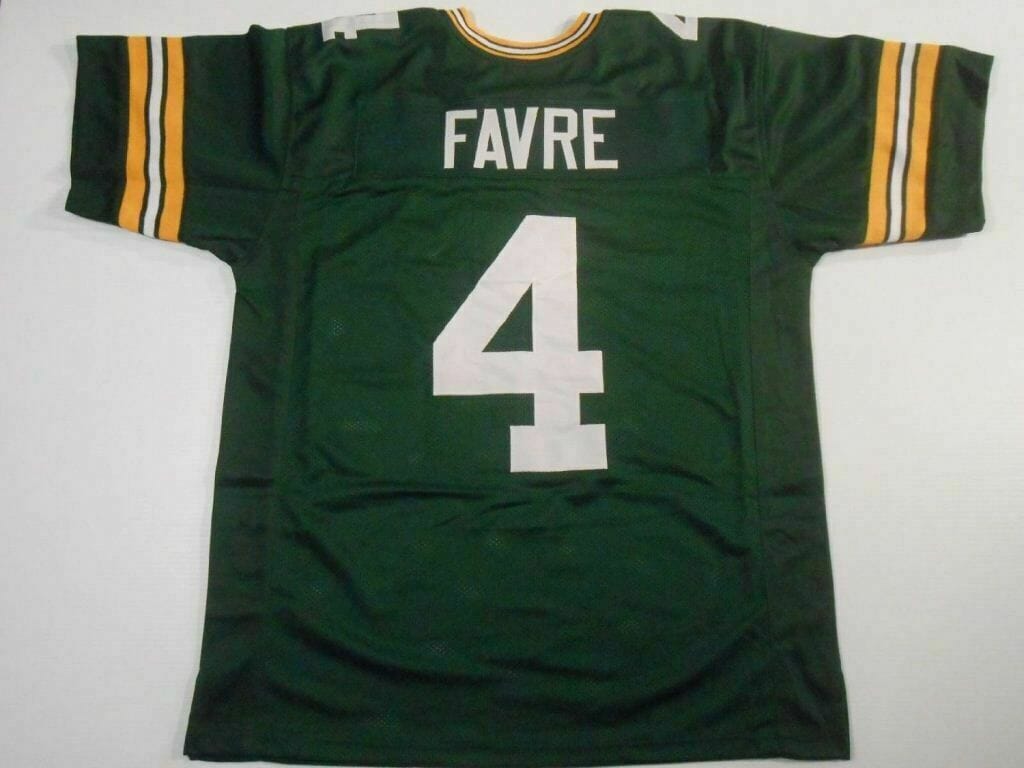 UNSIGNED CUSTOM Sewn Stitched Brett Favre Green Jersey