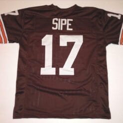 UNSIGNED CUSTOM Sewn Stitched Brian Sipe Brown Jersey