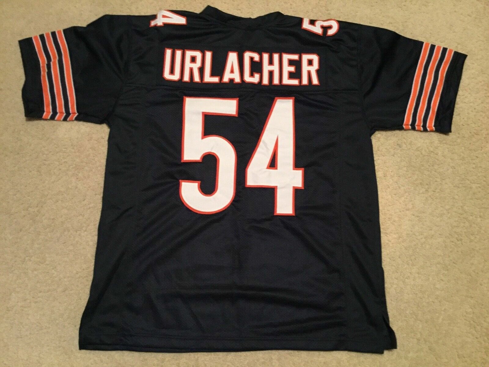 UNSIGNED CUSTOM Sewn Stitched Brian Urlacher Blue Jersey
