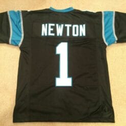 UNSIGNED CUSTOM Sewn Stitched Cam Newton ERROR Black Jersey