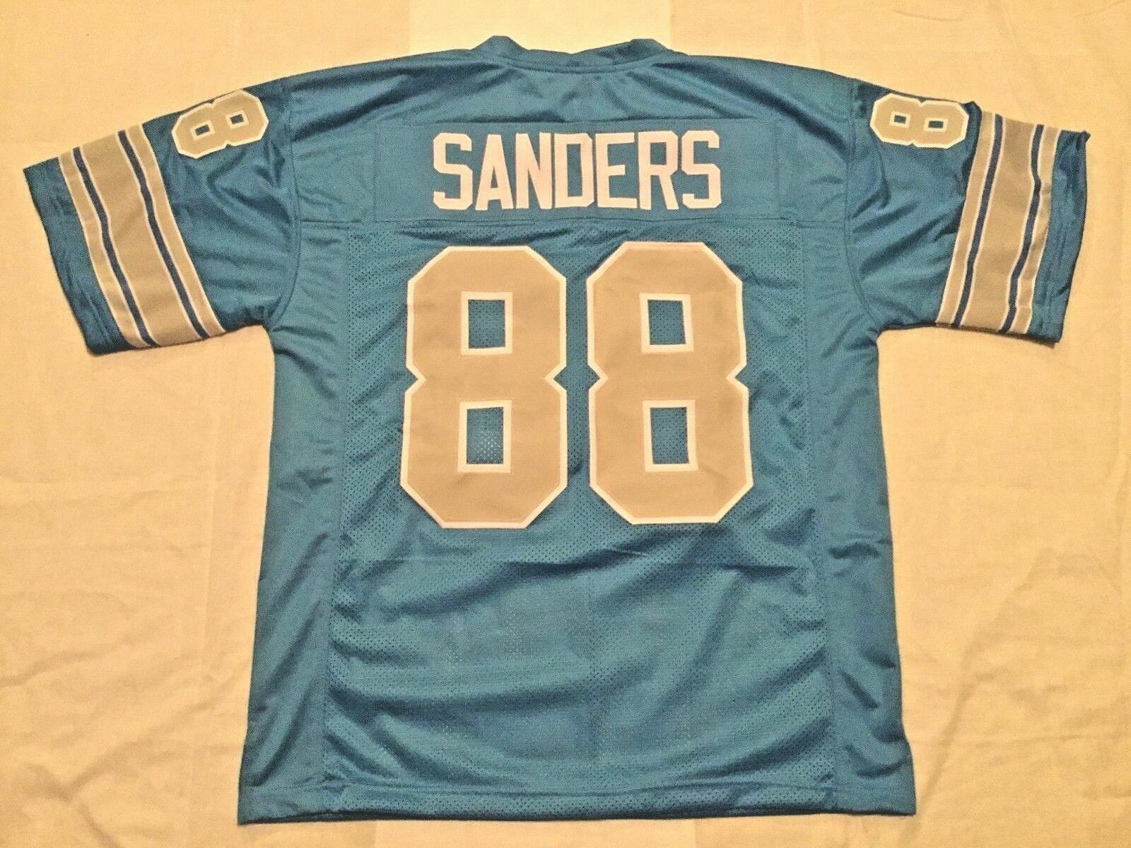 UNSIGNED CUSTOM Sewn Stitched Charlie Sanders Blue Jersey