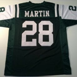 UNSIGNED CUSTOM Sewn Stitched Curtis Martin Green Jersey