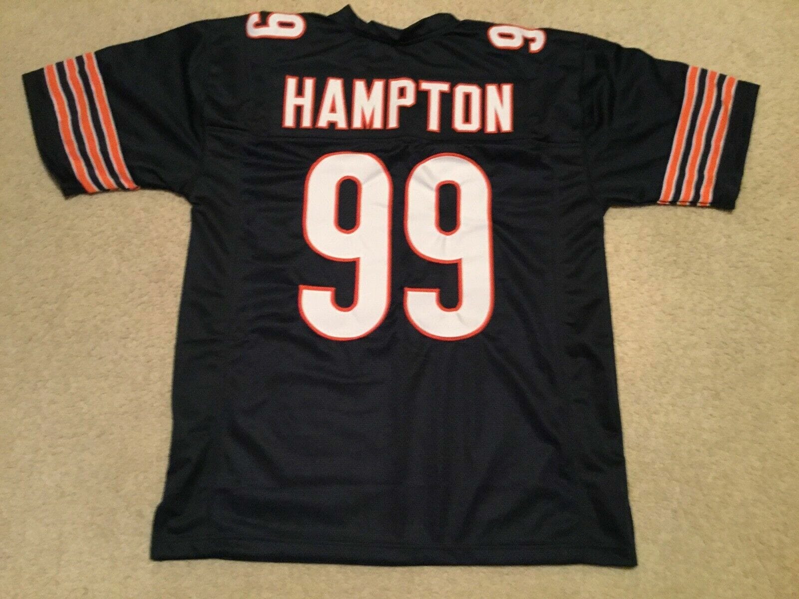 UNSIGNED CUSTOM Sewn Stitched Dan Hampton Blue Jersey
