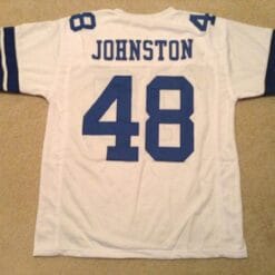 UNSIGNED CUSTOM Sewn Stitched Daryl Johnston White Jersey
