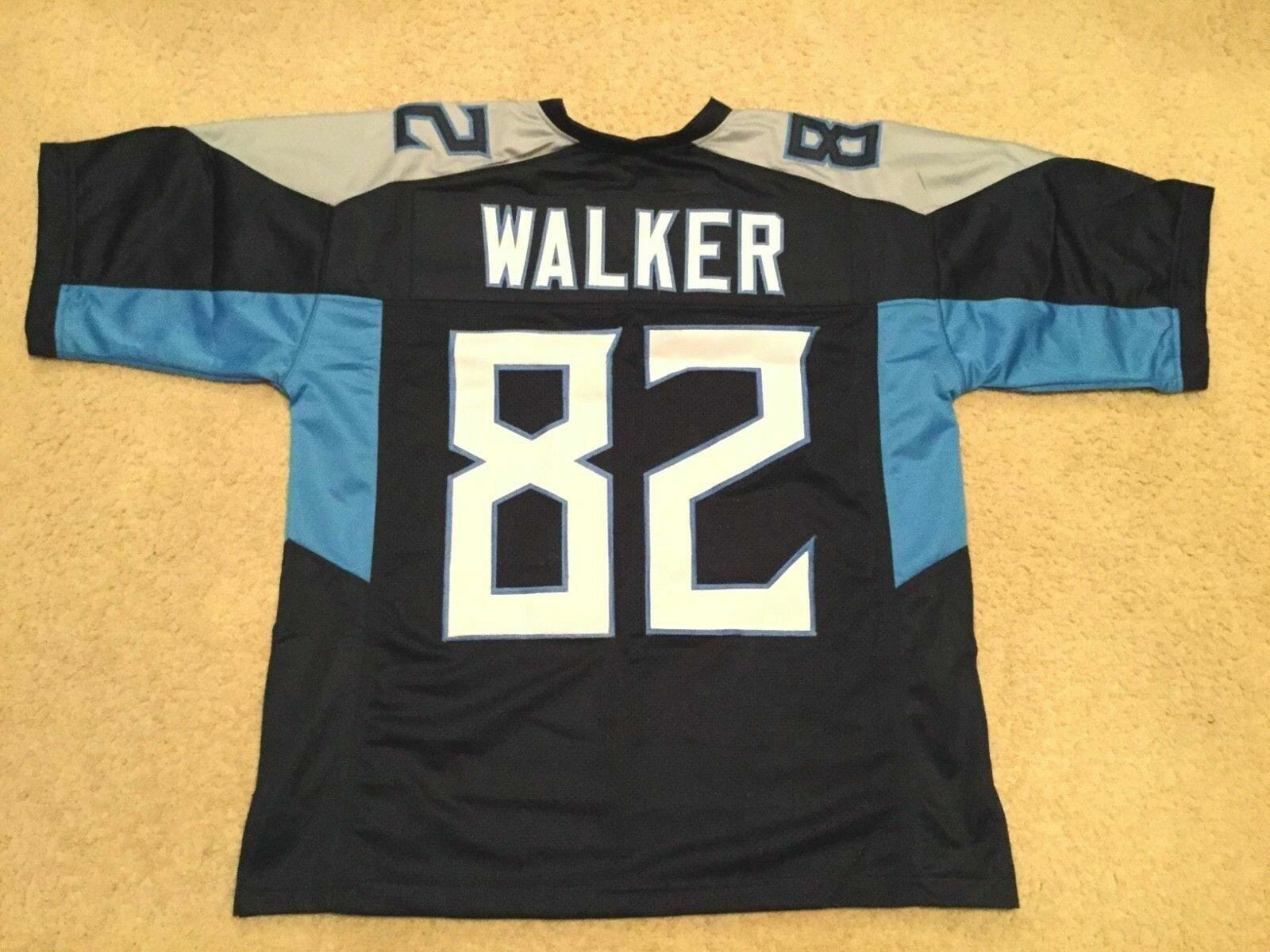 UNSIGNED CUSTOM Sewn Stitched Delanie Walker Blue Jersey