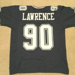 UNSIGNED CUSTOM Sewn Stitched Demarcus Lawrence Blue Jersey
