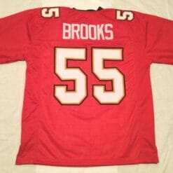 UNSIGNED CUSTOM Sewn Stitched Derrick Brooks Red Jersey
