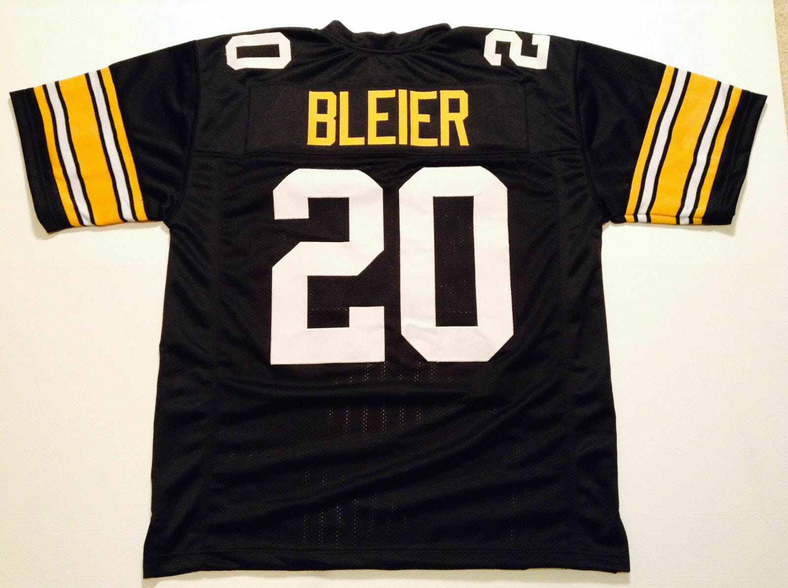 UNSIGNED CUSTOM Sewn Stitched Rocky Bleier Black Jersey