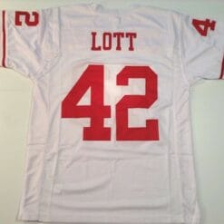 UNSIGNED CUSTOM Sewn Stitched Ronnie Lott White Jersey