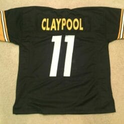 UNSIGNED CUSTOM Sewn Stitched Chase Claypool Black Jersey