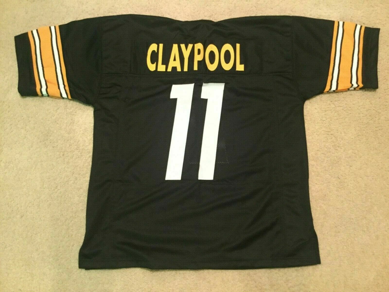 UNSIGNED CUSTOM Sewn Stitched Chase Claypool Black Jersey