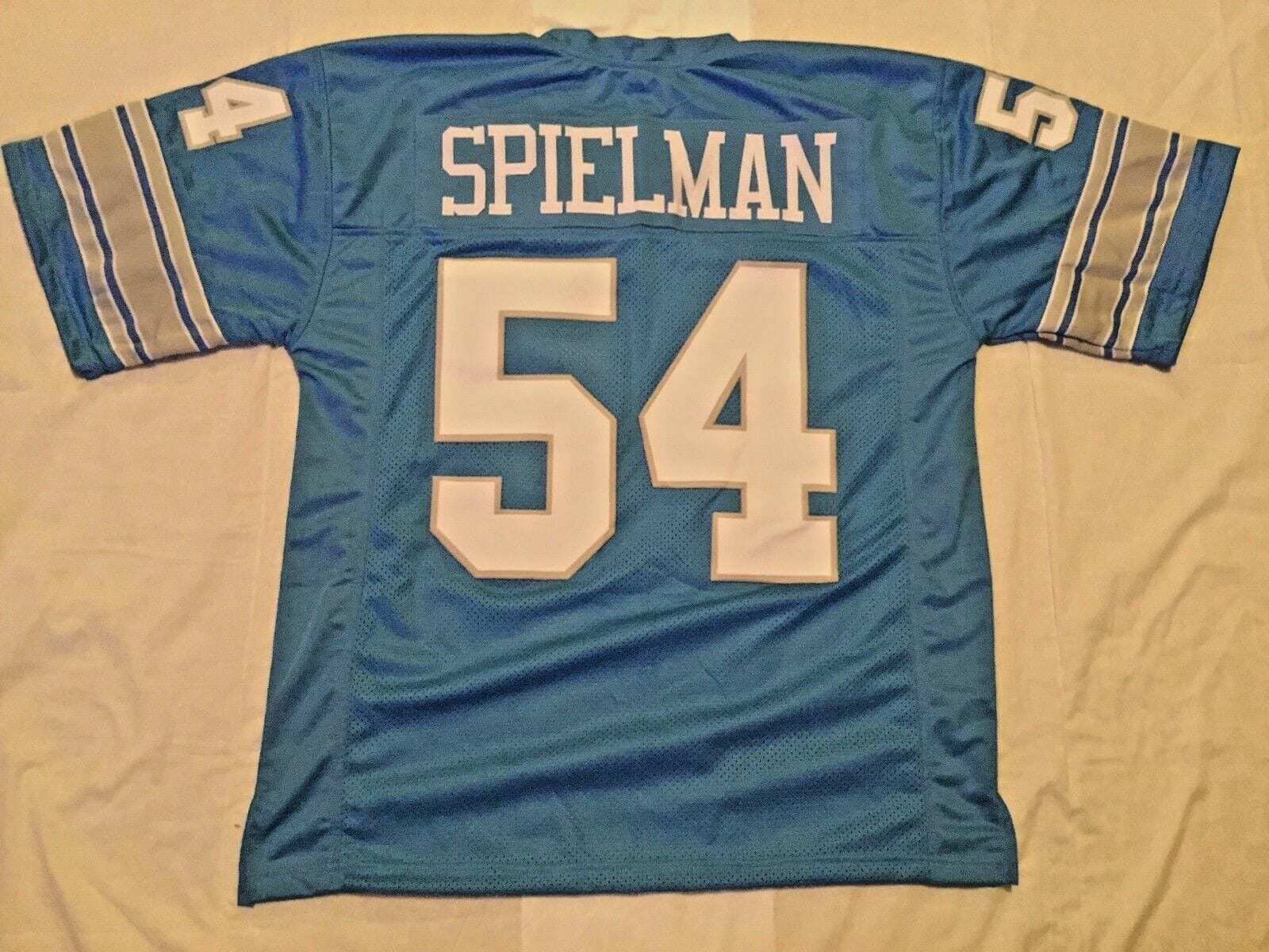 UNSIGNED CUSTOM Sewn Stitched Chris Spielman Blue Jersey