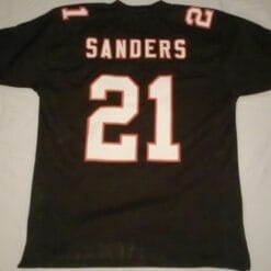 UNSIGNED CUSTOM Sewn Stitched Deion Sanders Black Jersey