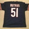 UNSIGNED CUSTOM Sewn Stitched Dick Butkus White Jersey