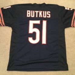 UNSIGNED CUSTOM Sewn Stitched Dick Butkus White Jersey