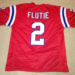 UNSIGNED CUSTOM Sewn Stitched Doug Flutie Red Jersey