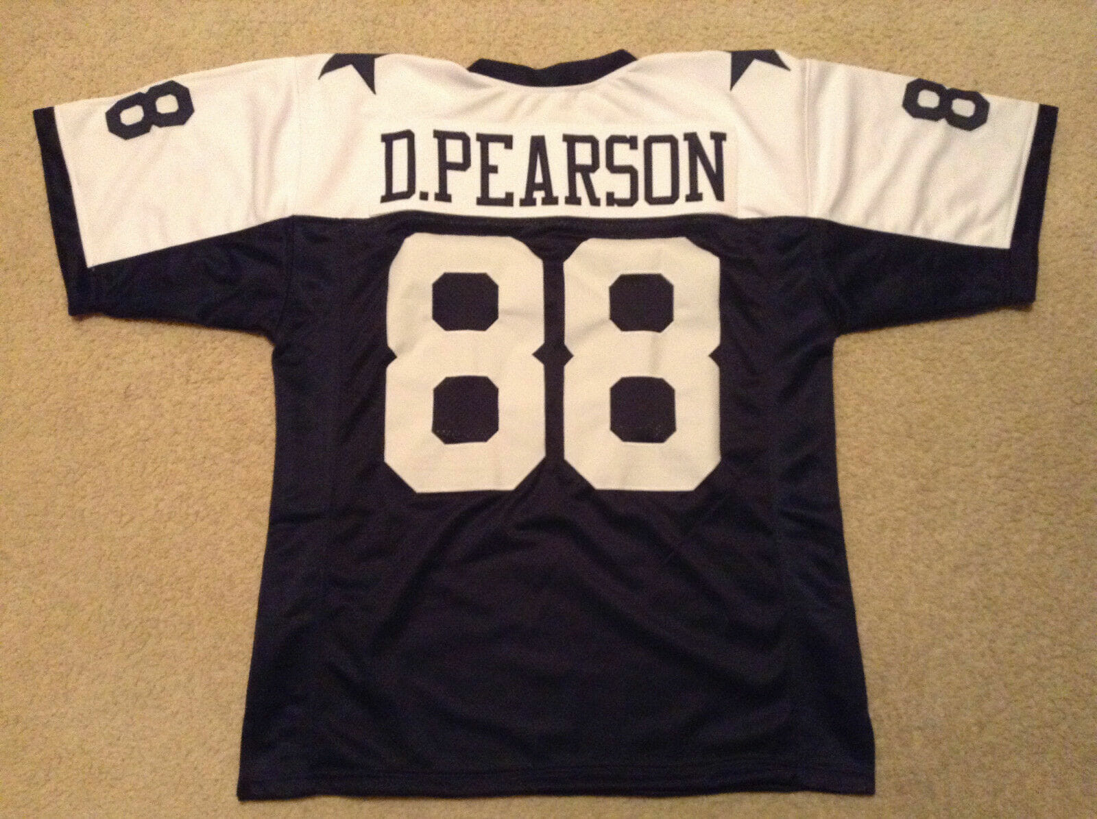 UNSIGNED CUSTOM Sewn Stitched Drew Pearson Thanksgiving Jersey