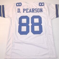 UNSIGNED CUSTOM Sewn Stitched Drew Pearson White Jersey