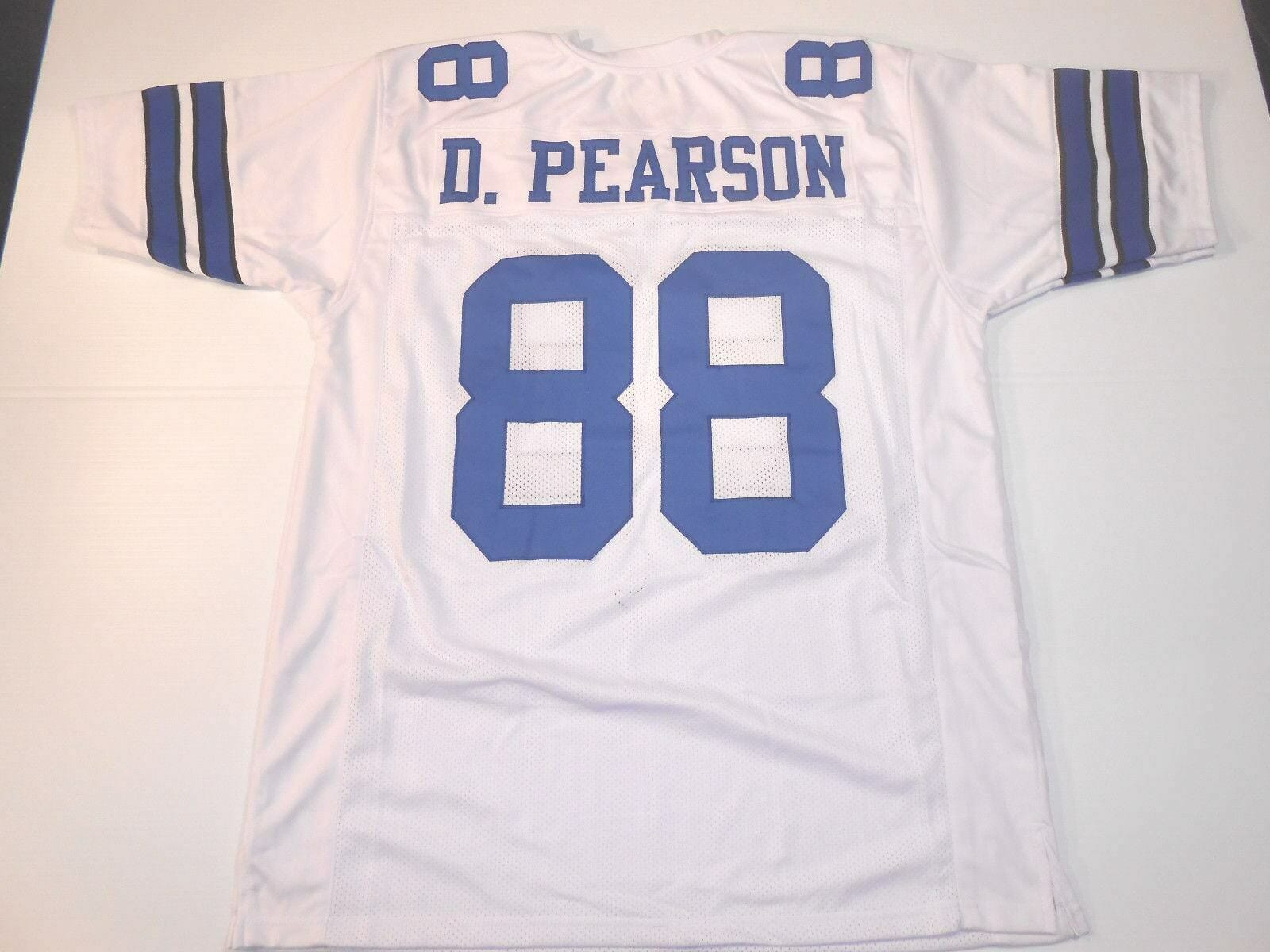UNSIGNED CUSTOM Sewn Stitched Drew Pearson White Jersey