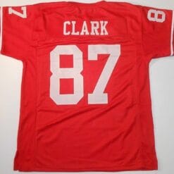 UNSIGNED CUSTOM Sewn Stitched Dwight Clark Red Jersey