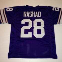 UNSIGNED CUSTOM Sewn Stitched Ahmad Rashad Purple Jersey
