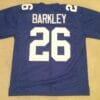 UNSIGNED CUSTOM Sewn Stitched Saquon Barkley Blue Jersey