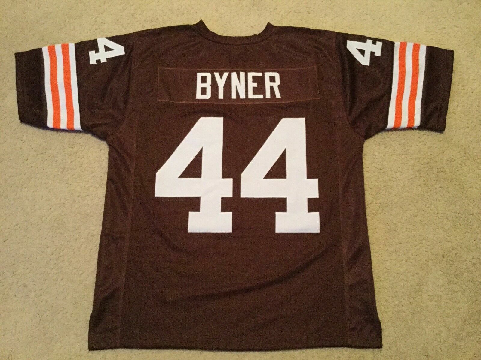 UNSIGNED CUSTOM Sewn Stitched Earnest Byner Brown Jersey