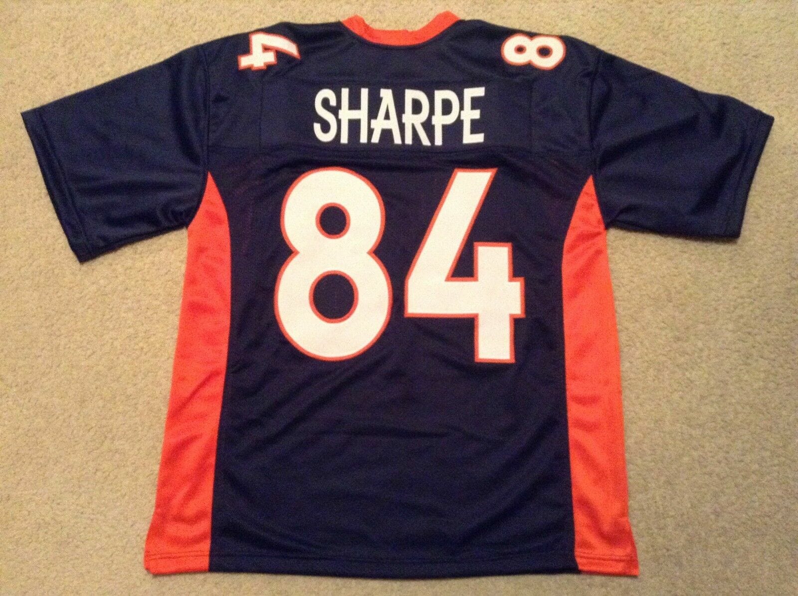 UNSIGNED CUSTOM Sewn Stitched Shannon Sharpe Blue Jersey