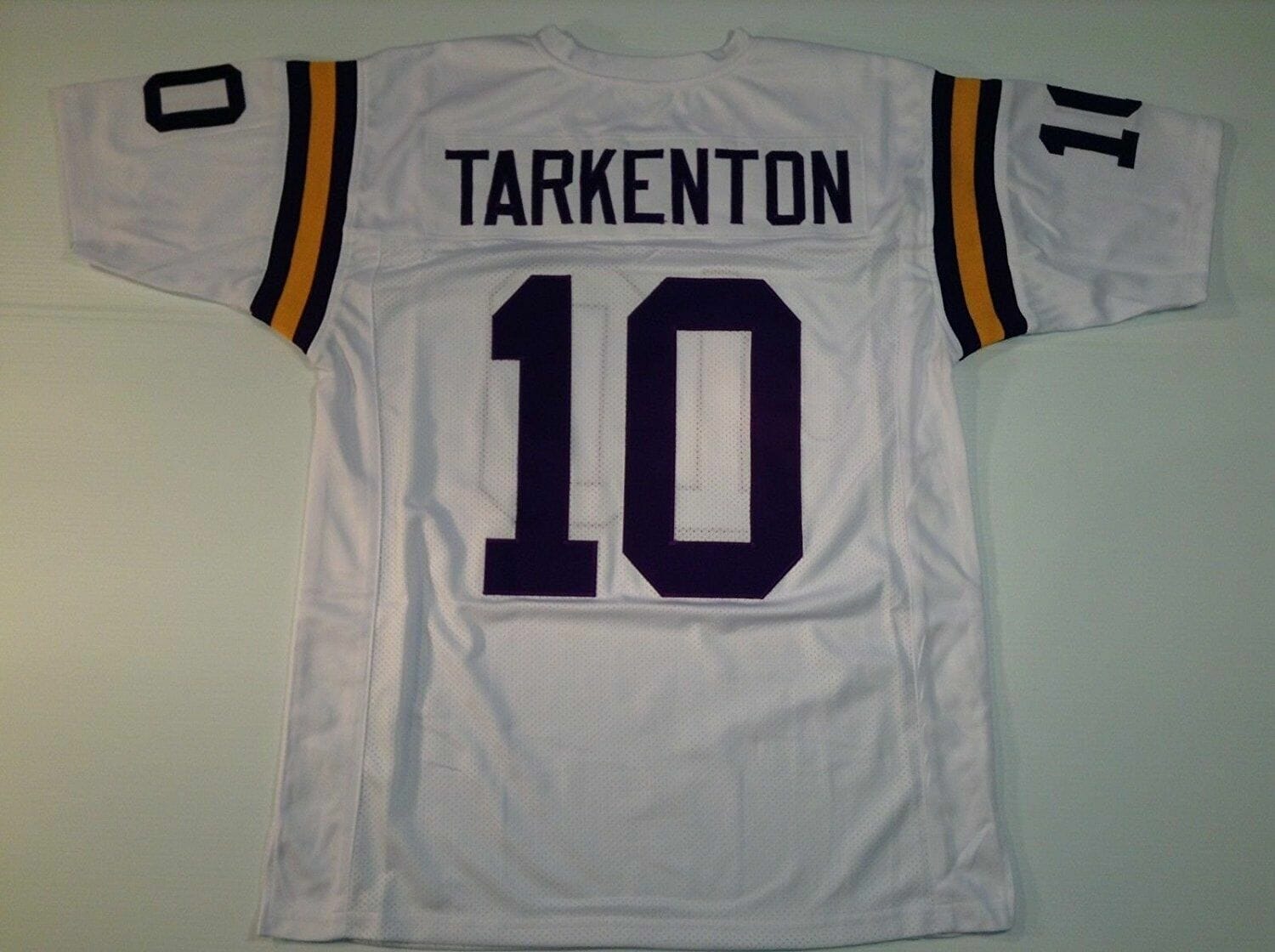 UNSIGNED CUSTOM Sewn Stitched Fran Tarkenton White Jersey