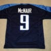 UNSIGNED CUSTOM Sewn Stitched Steve McNair Blue Jersey