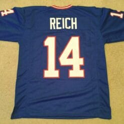 UNSIGNED CUSTOM Sewn Stitched Frank Reich Blue Jersey