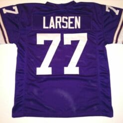 UNSIGNED CUSTOM Sewn Stitched Gary Larsen Purple Jersey
