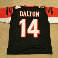 UNSIGNED CUSTOM Sewn Stitched Andy Dalton Black Jersey